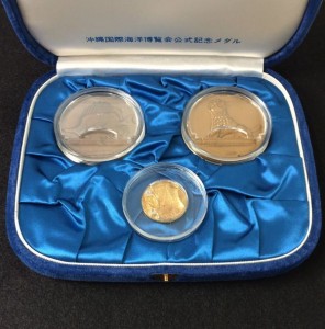 EXPO' 沖縄国際海洋博覧会 公式記念メダル 金・銀・銅セット出品の